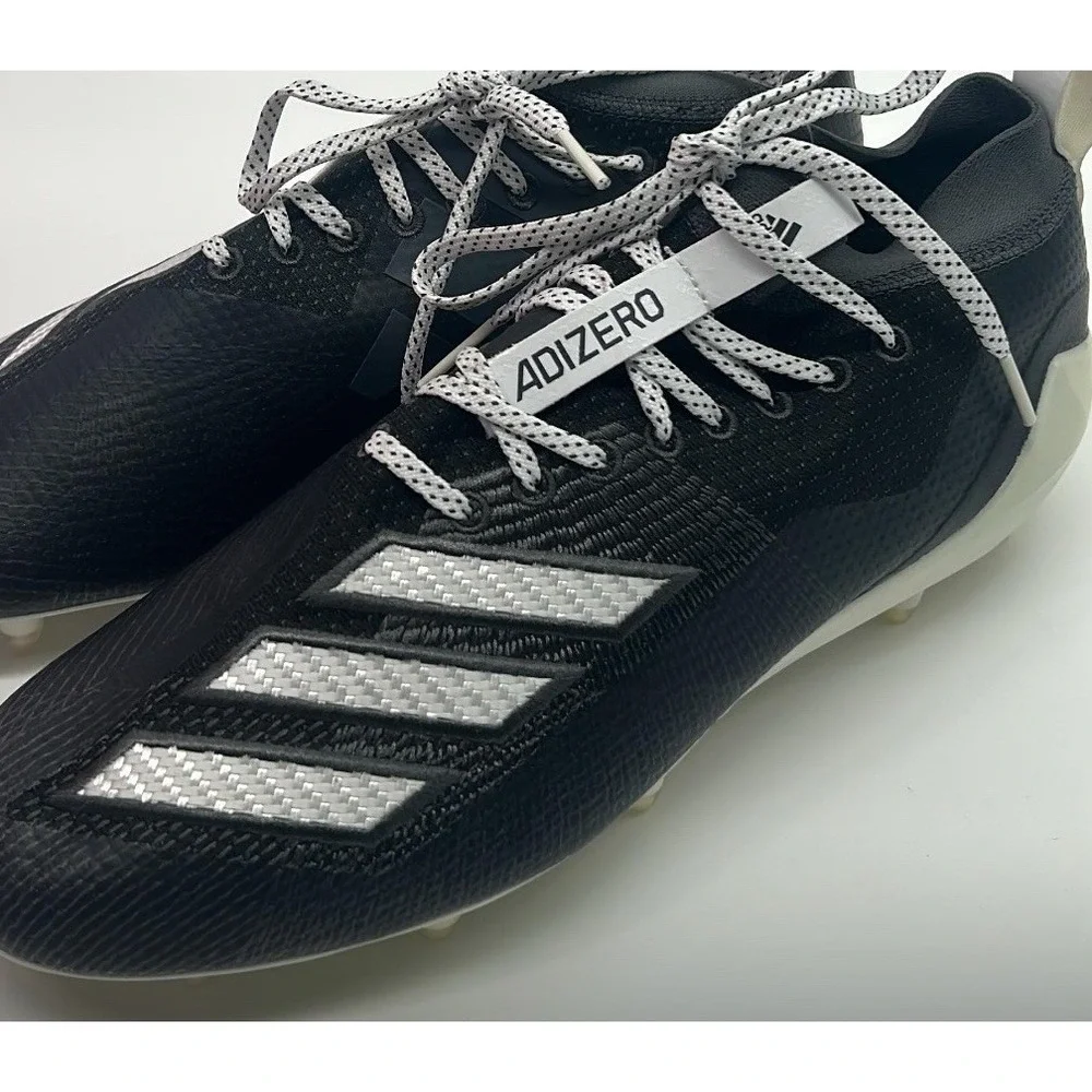 NEW Adidas Adizero 8.0 Football‎ Cleats Black Grey White F36586 Men Size 10.5